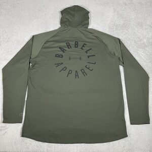 Barbell Apparel Pullover Hooded Sweatshirt Men 2XL Green Performance Stretch Gym